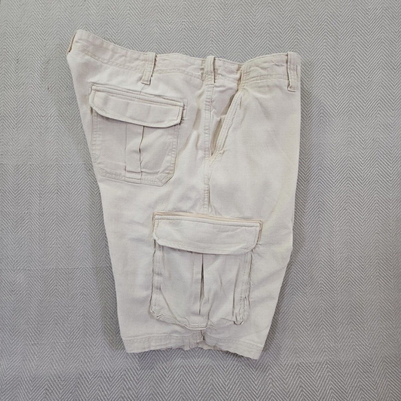 Marc Anthony Linen Blend Cargo Shorts Men's 40 Beige 6 Pockets 11" Inseam - Picture 8 of 11